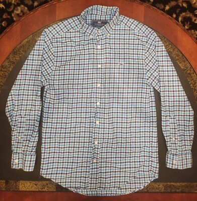 Vineyard Vines Shep & Ian Button Up Whale Shirt  Small Preppy