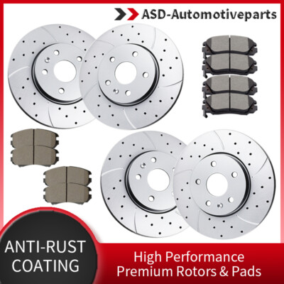 Front Rear Brake Discs Rotors + Ceramic Pads for Chevrolet Equinox GMC Terrain
