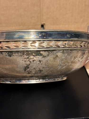 Antique Theodor Julius Gunther 800 Silver Console Bowl 394 Grams Berlin 12“ - Picture 4 of 9
