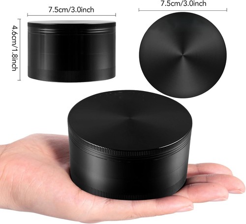 2pack Herb Tobacco Grinder Spice Herbal Metal Smoke Crusher Handle Hand Muller - Picture 8 of 11