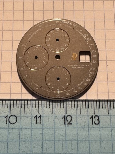 Cronógrafo vintage AP Audemars Piguet gris esfera inacabada, Cadran