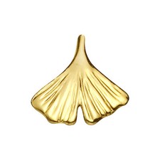 Kettenanhänger aus 585 Gold gelb Anhänger glanz mit Motiv Gingko-Blatt 14 Karat