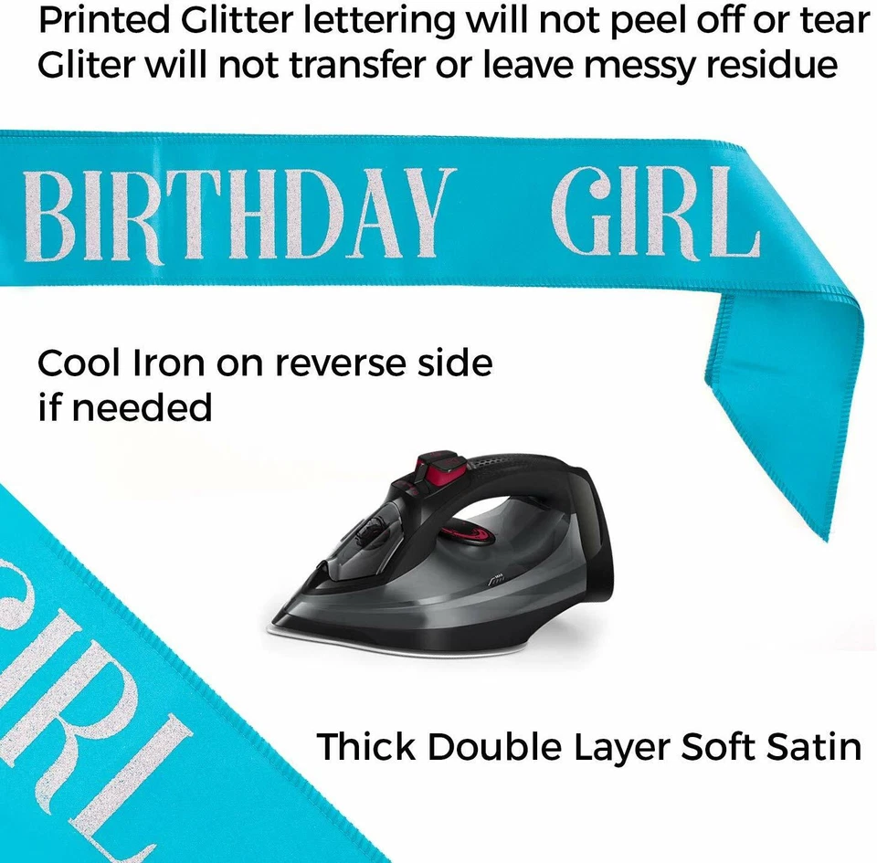 Faja de cumpleaños niña accesorios de fiesta para feliz cumpleaños niña fajas para mujer Foto 4 de 4