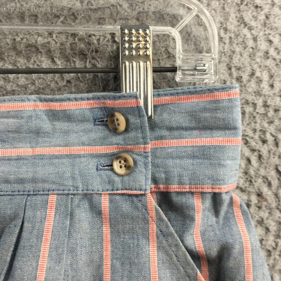 Orvis Chino Shorts Womens 16 (actual 31x10.5) Blue Striped Cotton High Rise - Image 4 of 4
