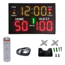 Portable Tabletop Digital Scoreboard w/ Remote for Basketball Volleyball Indoor