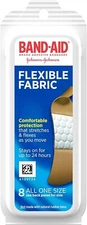 6 PACK Johnson & Johnson Band-Aid Flexible Fabric Bandage 8 Ct (3/4 IN X 3 IN)