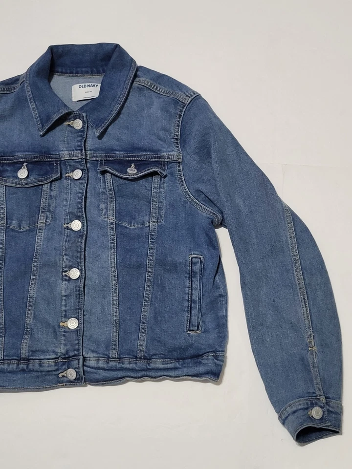 (#C) Chaqueta vaquera clásica azul marino antigua para niñas manga larga talla XL 14-16  Foto 4 de 4