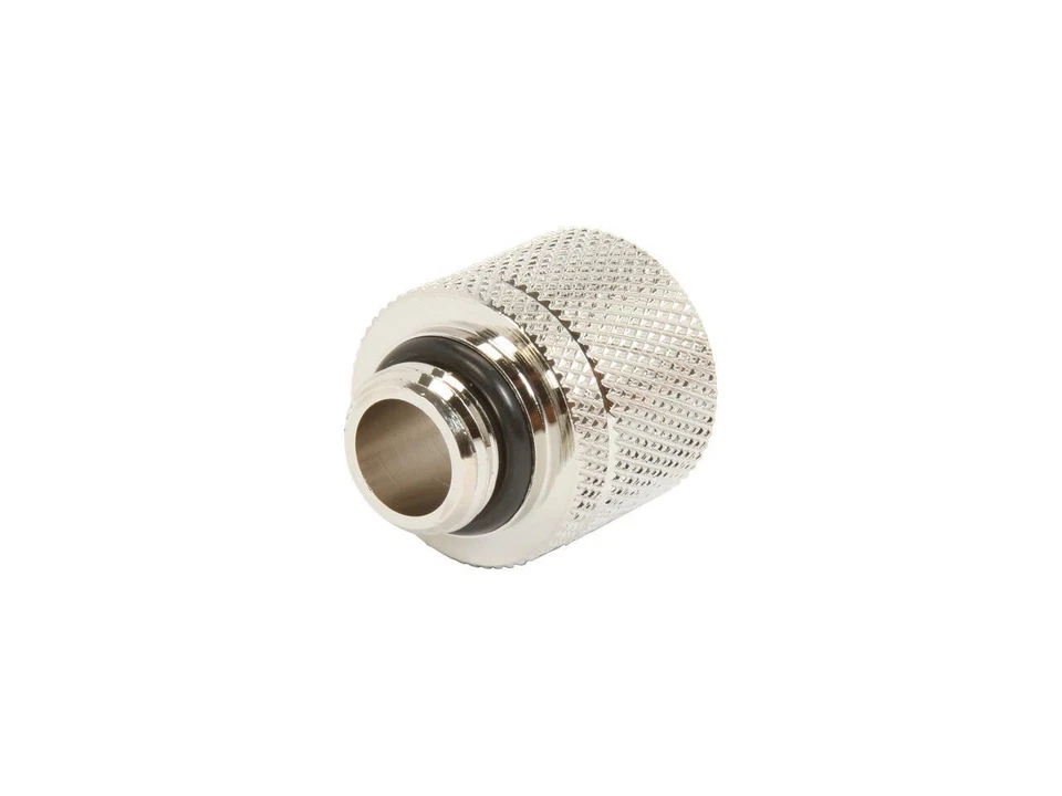 12 PACK - Enzotech 3/8" ID x 1/2" OD Compression Fitting, Shiny Nickel Finish - Image 2 of 3