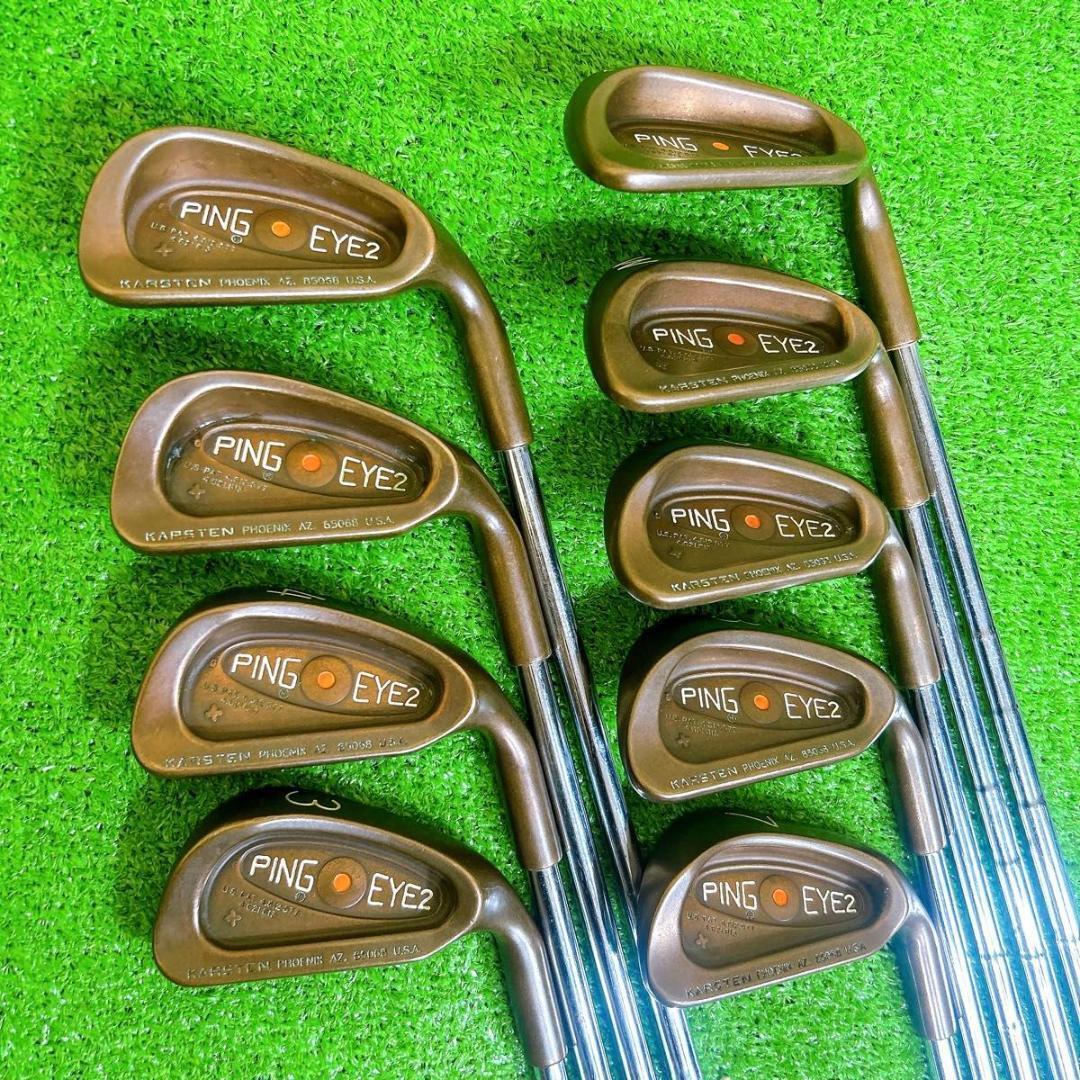 (P2)ピンアイ2 3~SW(9本セット) PING EYE2 Orange 3-SW 9PC R-FLEX Golf Clubs Irons Set JP