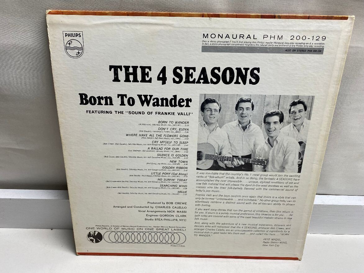 希少Frankie Valli ＆ The Four Seasons レコード Frankie Valli & The 4 Seasons - 