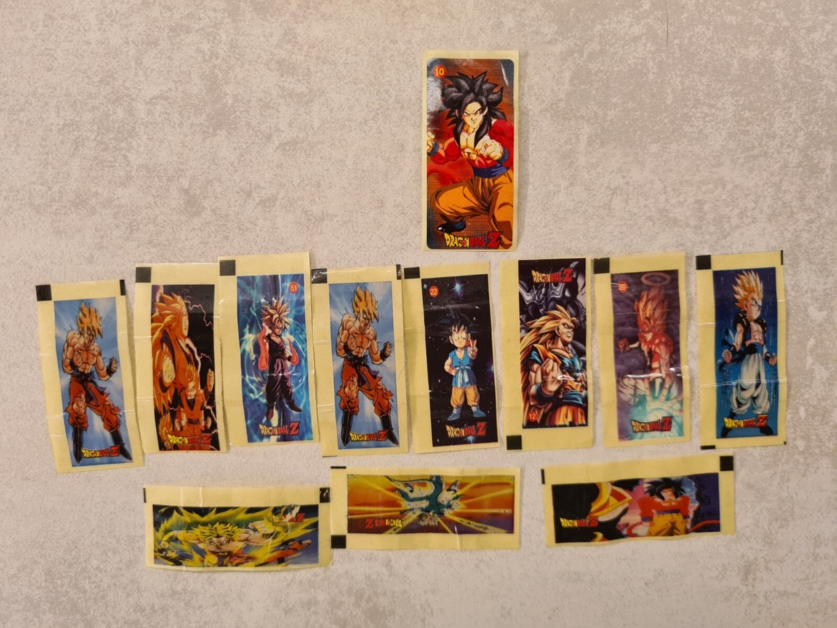 12 Various Dragonball Z gum stickers | eBay
