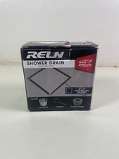 Reln 4" x 4" Stainless Steel Square Shower Drain Tile Insert Drain Cover
