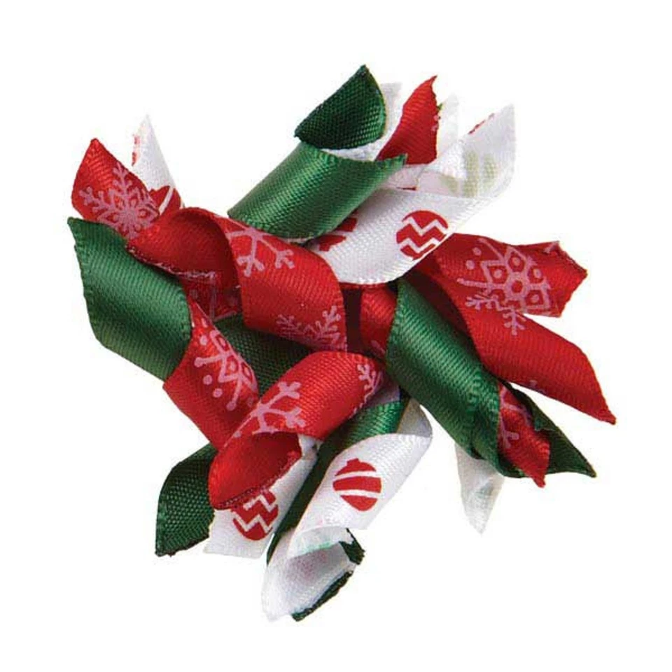 40pc SANTA Holiday Curl RIBBON HAIR BARRETTE Metal Clip Clasp Dog Bow Grooming - Image 2 of 4