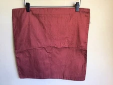 New Pottery Barn Red Gold Piped Silk Decorative Square Throw Pillow Cover