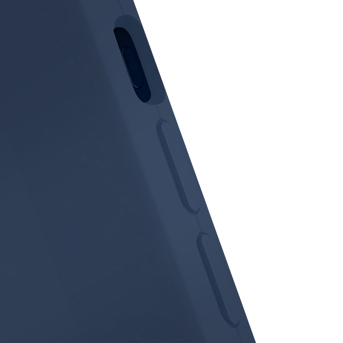 Coque silicone iPhone 15 Pro Jaym bleu azur avec finition microfibre luxe