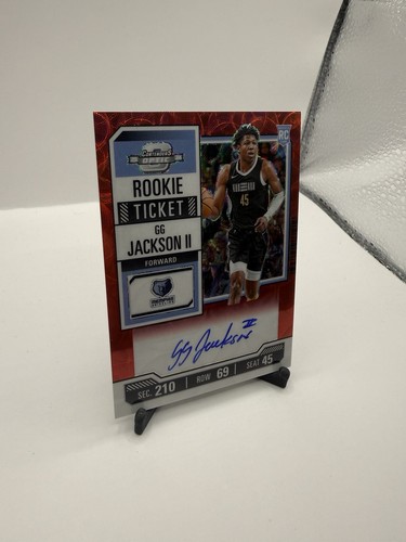 2023-24 Panini Contenders Optic - Rookie Ticket Auto GG Jackson II Red #121 - Picture 3 of 8