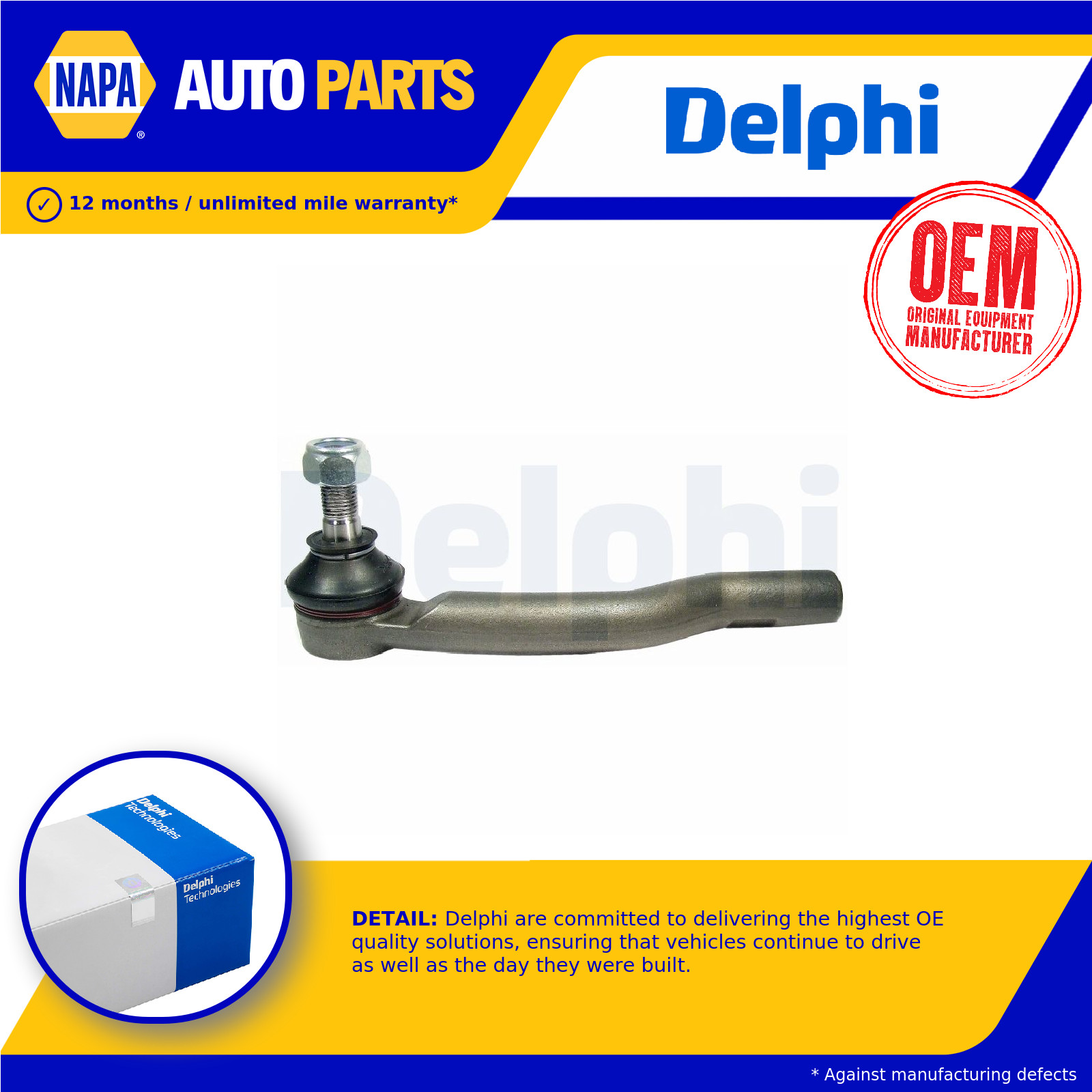 Tie / Track Rod End TA2454 Delphi Joint 4882078A00 Genuine Quality Guaranteed