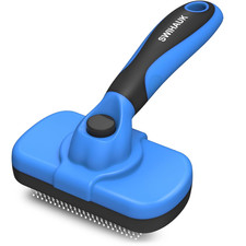 Self Cleaning Slicker Brush - Skin Friendly Deshedding Grooming Tool for Dogs 