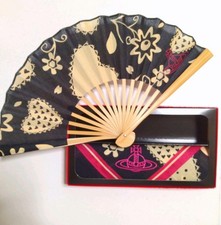 Vivienne Westwood Diagonal Stripe ORB Handkerchief and Fan Set Black