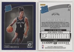 2018-19 Panini Donruss Optic Rated Purple Prizm Lonnie Walker IV #174 Rookie RC