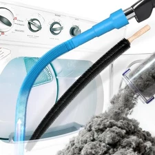 2 Pieces Dryer Vent Cleaner Kit - Flexible Lint Brush & Vacuum Attachment