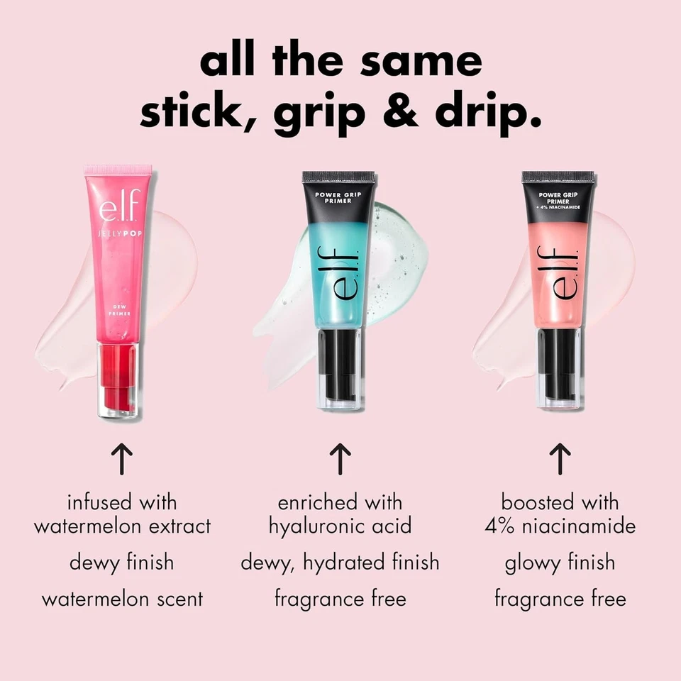 e.l.f. Jelly Pop Dew Primer – Hydrating Makeup Grip, Limited Edition, Vegan - Image 3 of 4