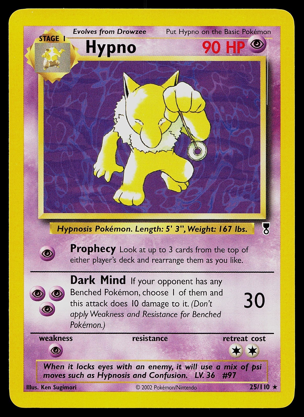 Pokemon Card - Hypno Legendary Collection 25/110 Rare