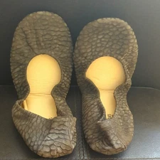 The Storehouse Flats Leather Matte Snakeskin Foldable Comfy Summer Ballet Flats