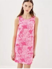 Lily Pulitzer Kristen Swing Dress Roxie Pink PB Anniversary Toile M - new/washed
