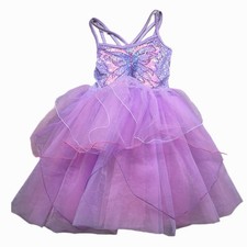 Ballet Costume Butterfly Purple Child Size 10-12 Weissman MC Dance Halloween