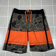 Mens OP Flex 4 Way Stretch Ocean Pacific Board Shorts Size 30 Camo Swim Trunks
