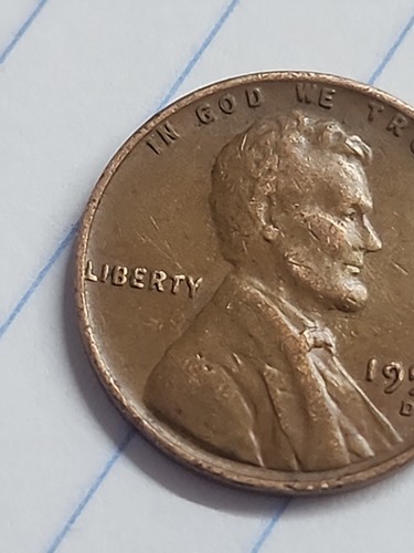 1954 D Wheat Penny, L on rim. - Picture 5 of 16
