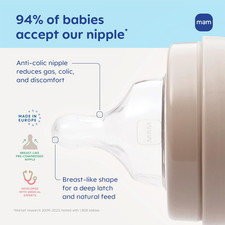 Baby Bottle Anti-Colic Nipples Extra Fast Flow, Fits All Bottles