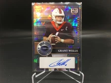 Grant Wells 2023 Pro Set Pure Holo Crystals Auto P-GW1 1/6 Marshall VA Tech