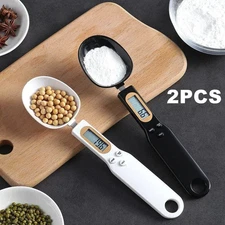 2pcs Digital Spoon Scales: Mini LCD Kitchen Measuring Tools 0.1-500g