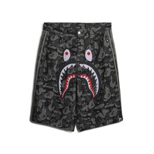 Adidas Originals x Bape Men's Black Shark Denim Jorts KF4917