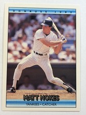 Vintage 1992 Donruss The Rookies Matt Nokes Yankees Catcher Baseball Card 126 NM