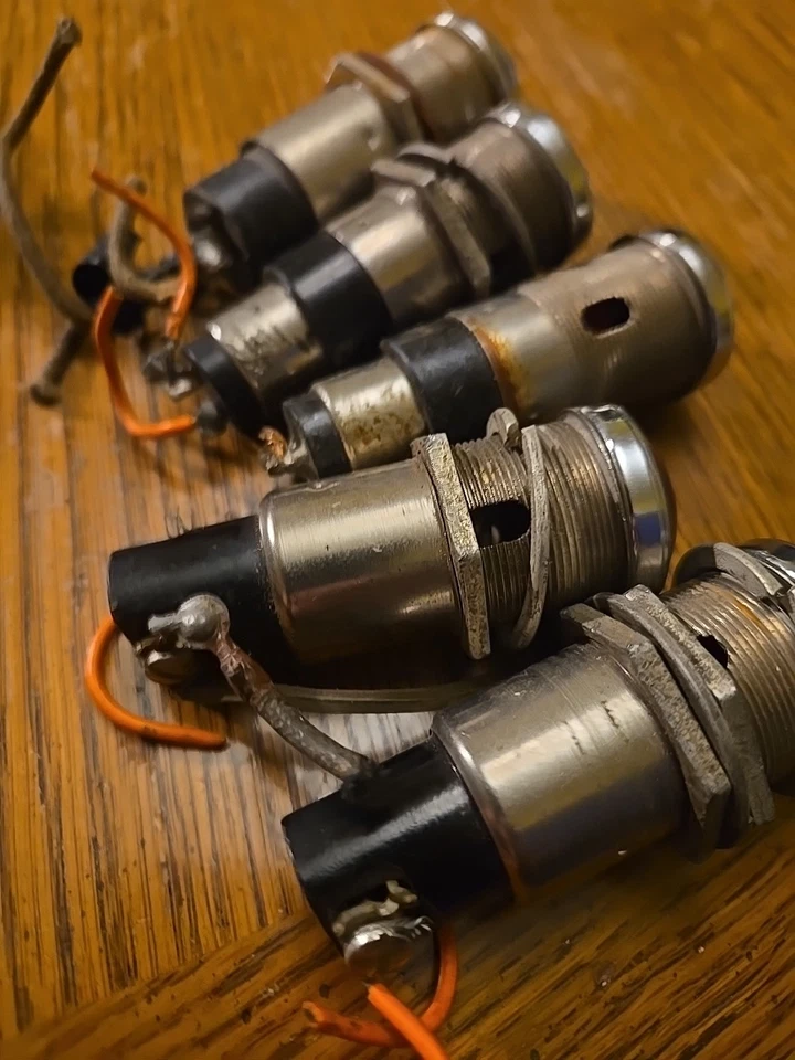 Lote de 5 luces indicadoras de panel rojo ámbar Dial co NY 75W 125V NUEVO DE STOCK Foto 4 de 4