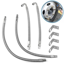 4 Pack Valve Stem Extension Dually Flexible Stainless Steel Braided Valve Stem