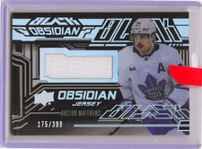 Auston Matthews #OJ-AM, UD Black Obsidian Jersey /399, 2022-23 SPx