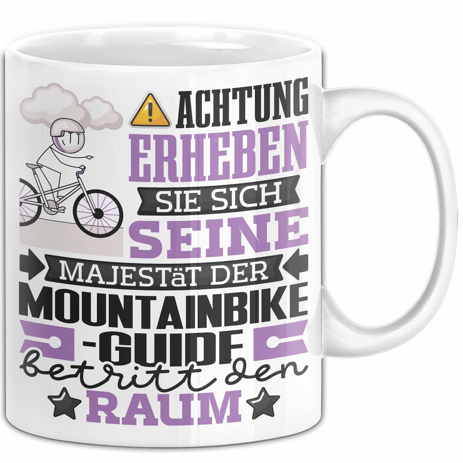 Guida Mountain Bike Regalo Tazza Frase Divertente Alzati La Mountainb
