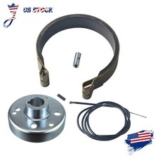4" Rear Drum Brake Band w/ Sprocket Hub 65" Cable For Predator 212cc 196cc 6.5hp