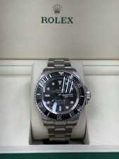 2018 Rolex Sea-Dweller 126660 Silver Oyster Bracelet with Black Bezel W & C