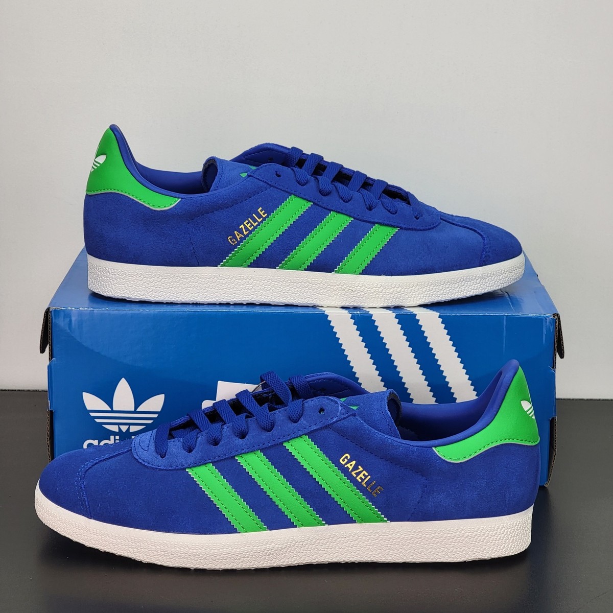 Adidas Gazelle Men's Size 9 Shoes Blue Green Athletic Casual Sneakers