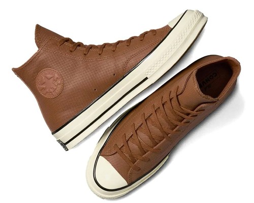 Converse Chuck 70 Hi Braun Warm Leder High Top Sneaker Damen A09148C - Bild 5 von 6
