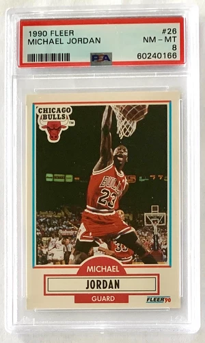 Michael Jordan PSA 8 1990-91 Fleer Chicago Bulls #26 Best Ever!