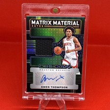 2024-25 Obsidian Amen Thompson Matrix Material Jersey Auto /49 Game-Worn #MM-ATH