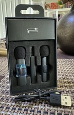 K35 Wireless Lavalier Microphone Two Mics 3.5mm Lapel Condenser Mic