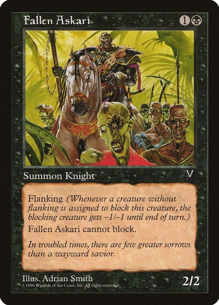 1997 Magic: The Gathering: Visions - Fallen Askari (#59, Common, Lightly Played)