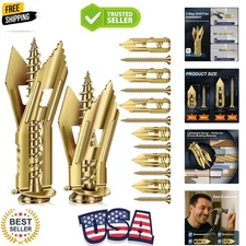 160 Pcs Self Drilling Drywall Anchors with Screws, 2Sizes 80 Sheetrock...